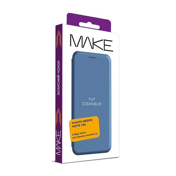 Фото - Чохол для смартфону MAKE Xiaomi Redmi Note 14S Flip Ocean Blue (MCP-XRN14SOB)