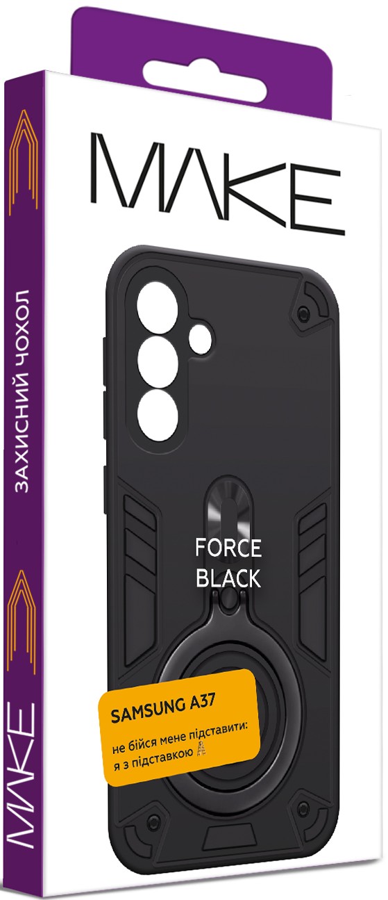Фото - Чехол для смартфона MAKE Force for Samsung A37, Black (MCRC-SA37BK)