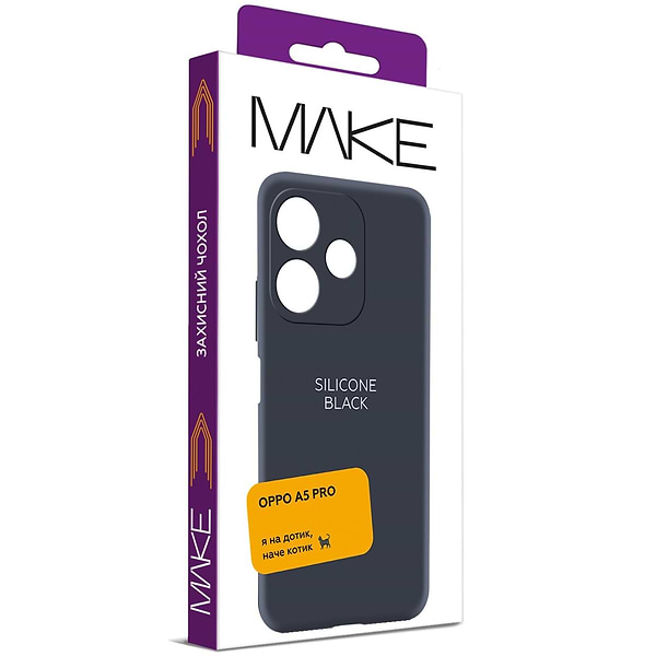 Фото - Чохол для смартфону MAKE Oppo A5 Pro Silicone Black (MCL-OA5PBK)