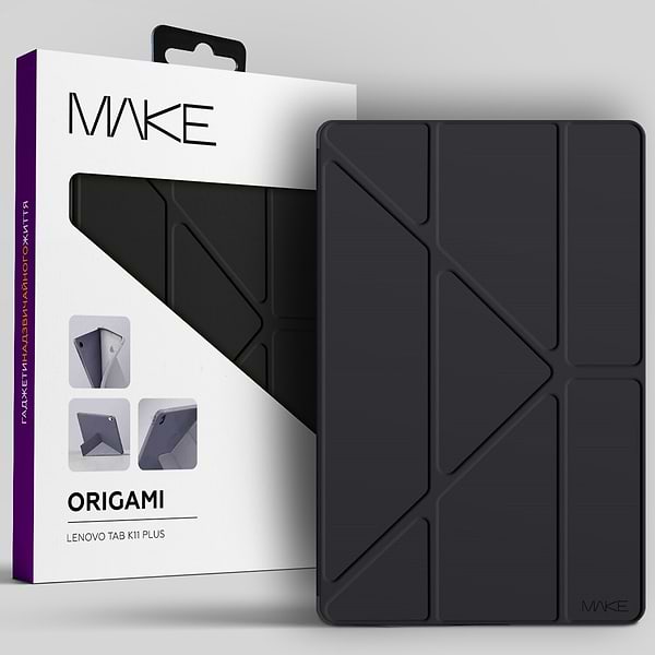 Фото - Чохол для планшету MAKE Origami for Lenovo Tab K11 Plus, Black (MTCO-LTK11PBK)