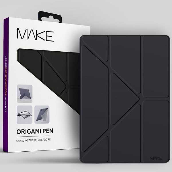 Фото - Чохол для планшета MAKE Origami Pen for Samsung Tab S10 Lite/S10 FE, Black (MTCOP-STS10FE/S10LBK)
