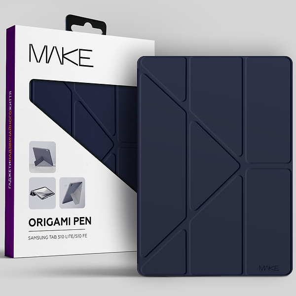 Фото - Чохол для планшета MAKE Origami Pen for Samsung Tab S10 Lite/S10 FE, Navy (MTCOP-STS10FE/S10LNV)
