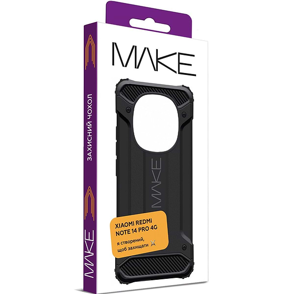 Фото - Чохол для смартфону MAKE Xiaomi Redmi Note 14 Pro 4G Panzer (MCN-XRN14P4G)
