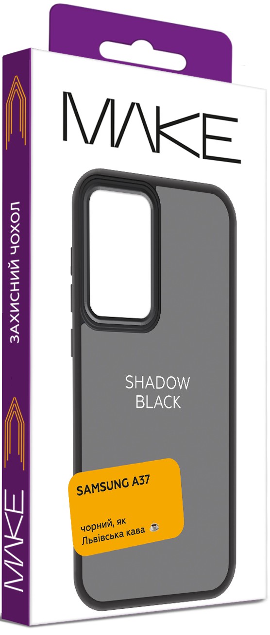 Фото - Чехол для смартфона MAKE Shadow for Samsung A37, Black (MCSD-SA37BK)