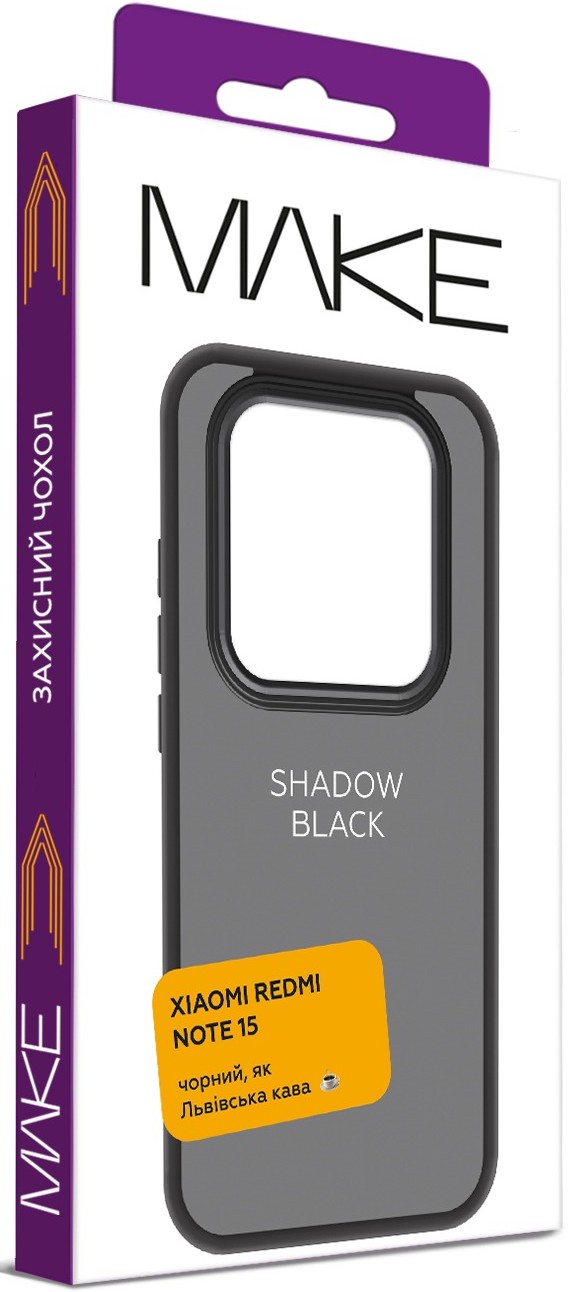 Фото - Чехол для смартфона MAKE Shadow for Xiaomi Redmi Note 15, Black (MCSD-XRN15BK)