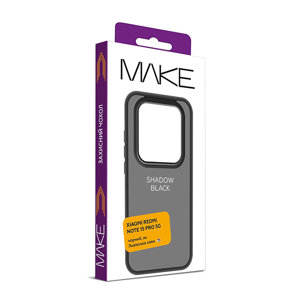 Фото - Чехол для смартфона MAKE Shadow for Xiaomi Redmi Note 15 Pro 5G, Black (MCSD-XRN15P5GBK)