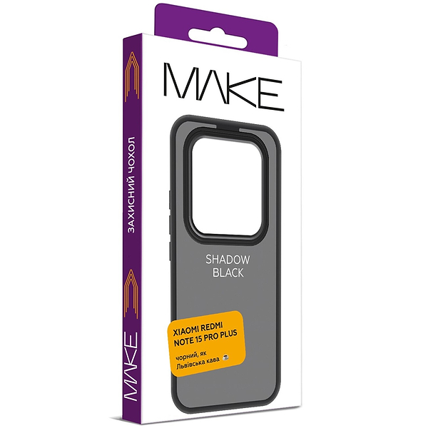 Фото - Чехол для смартфона MAKE Shadow for Xiaomi Redmi Note 15 Pro+, Black (MCSD-XRN15PPBK)