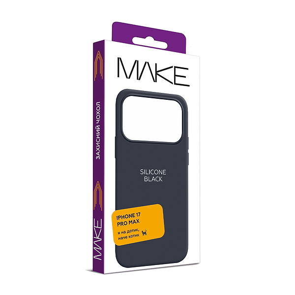 Фото - Чехол для смартфона MAKE Apple iPhone 17 Pro Max Silicone Black (MCL-AI17PMBK)