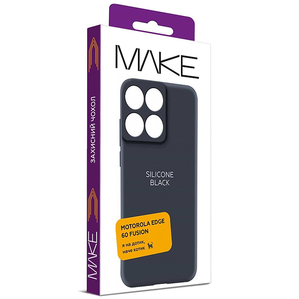 Фото - Чехол для смартфона MAKE Motorola Edge 60 Fusion Silicone Black (MCL-MED60FBK)