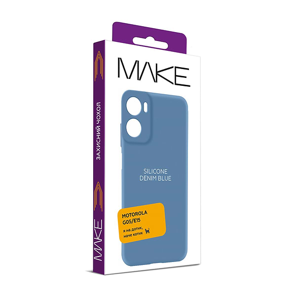 Фото - Чохол для смартфона MAKE Motorola G05/E15 Silicone Denim Blue (MCL-MG05/E15DB)