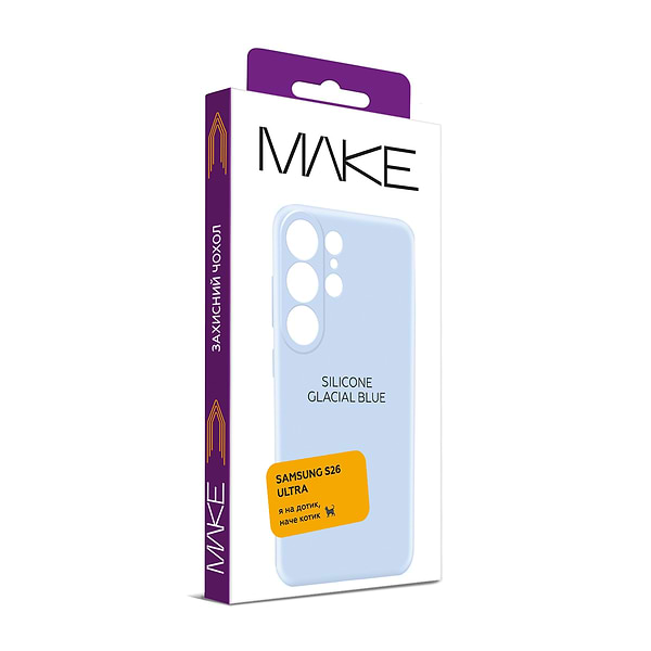 Фото - Чехол для смартфона MAKE Silicone for Samsung S26 Ultra, Glacial Blue (MCL-SS26UGB)