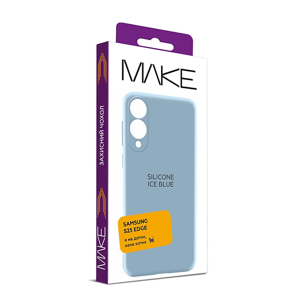 Фото - Чехол для смартфона MAKE Silicone for Samsung S25 Edge, Ice Blue (MCL-SS25EDIB)