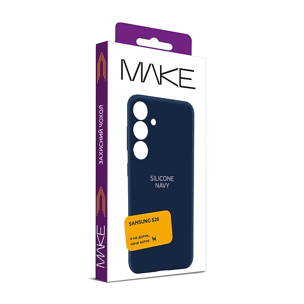 Фото - Чохол для смартфону MAKE Silicone for Samsung S26, Navy (MCL-SS26NV)