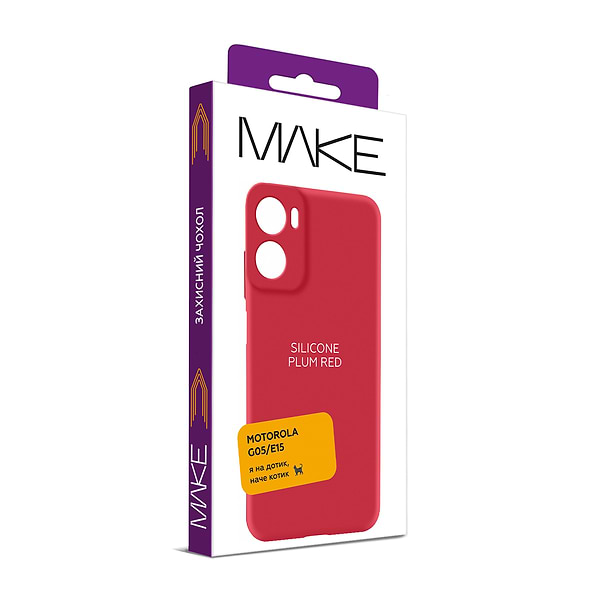 Фото - Чохол для смартфона MAKE Motorola G05/E15 Silicone Plum Red (MCL-MG05/E15PR)