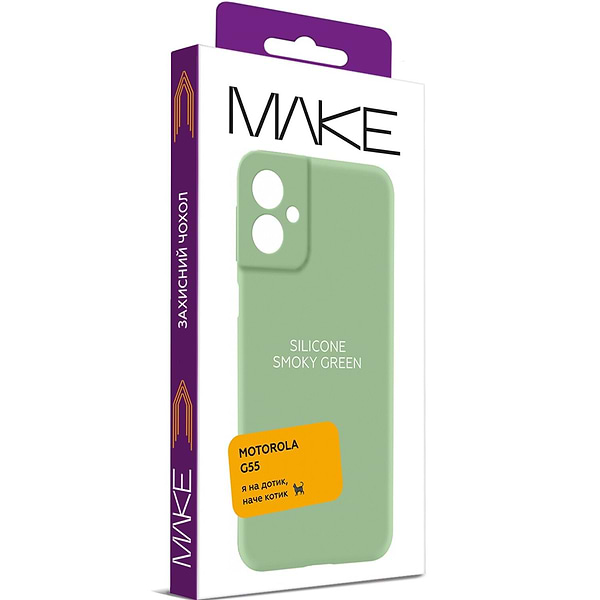 Фото - Чохол для смартфону MAKE Motorola G55 Silicone Smoky Green (MCL-MG55SG)
