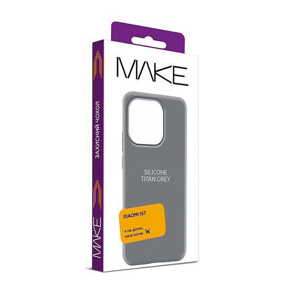 Фото - Чехол для смартфона MAKE Xiaomi 15T Silicone Titan Grey (MCL-X15TTG)