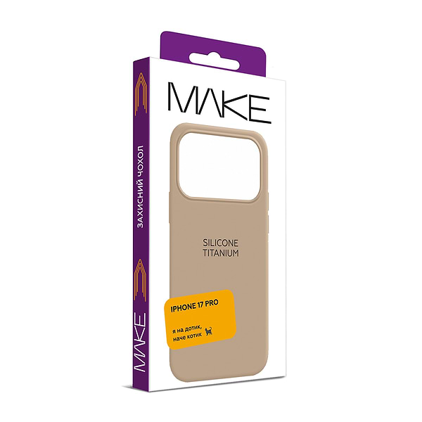 Фото - Чехол для смартфона MAKE Apple iPhone 17 Pro Silicone Titanium (MCL-AI17PTM)