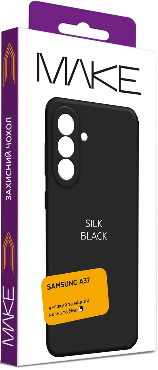 Фото - Чехол для смартфона MAKE Silk for Samsung A37, Black (MCK-SA37BK)