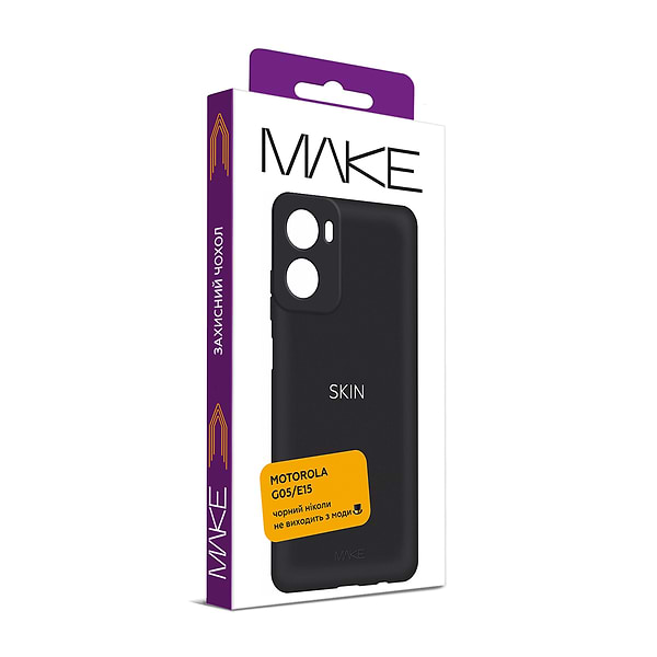 Фото - Чохол для смартфона MAKE Motorola G05/E15 Skin Black (MCS-MG05/E15BK)