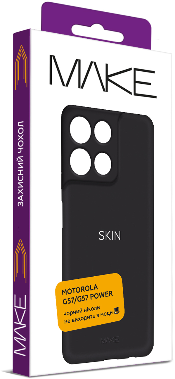 Фото - Чохол для смартфону MAKE Power Skin for Motorola G57/G57, Black (MCS-MG57/G57PBK)