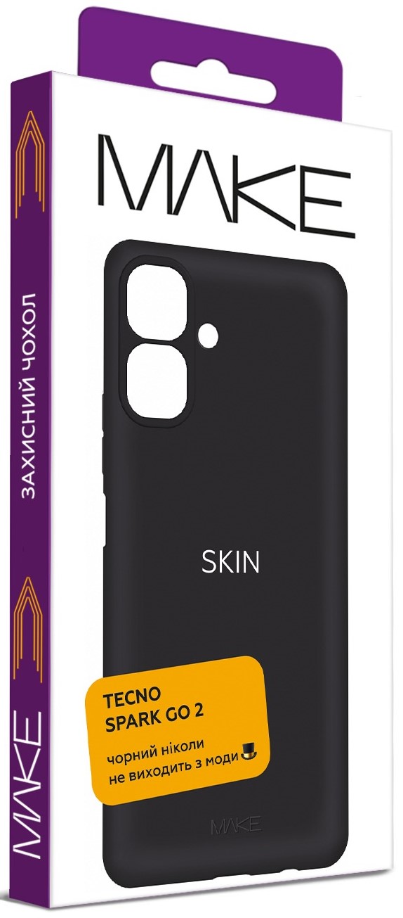 Фото - Чехол для смартфона MAKE Tecno Spark Go 2 Skin Black (MCS-TSG2BK)
