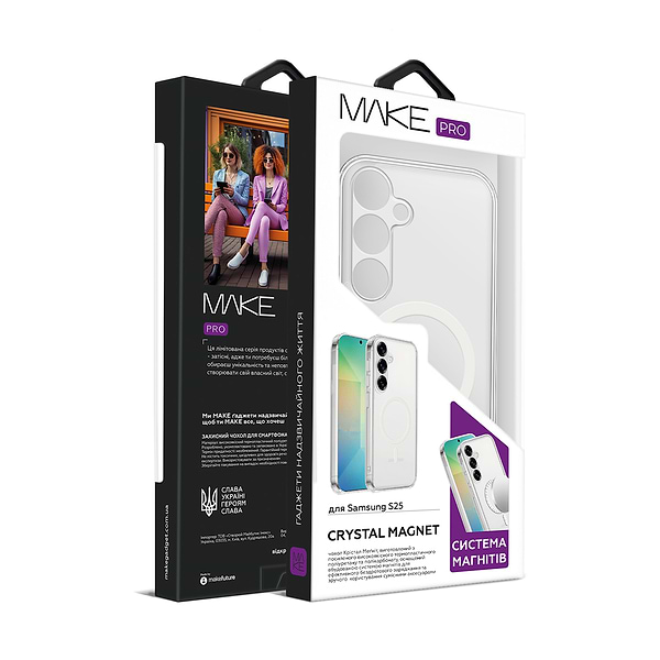 Фото - Уцінка - Чохол для смартфону MAKE Frame Samsung S25 Crystal Magnet Pro (MCCM-SS25)
