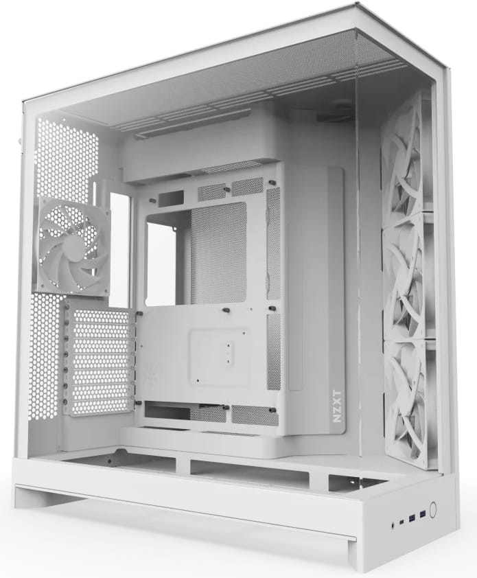 Корпус NZXT H9 Flow Dual-Chamber Mid-tower Case - All White (CM-H92FW-01)