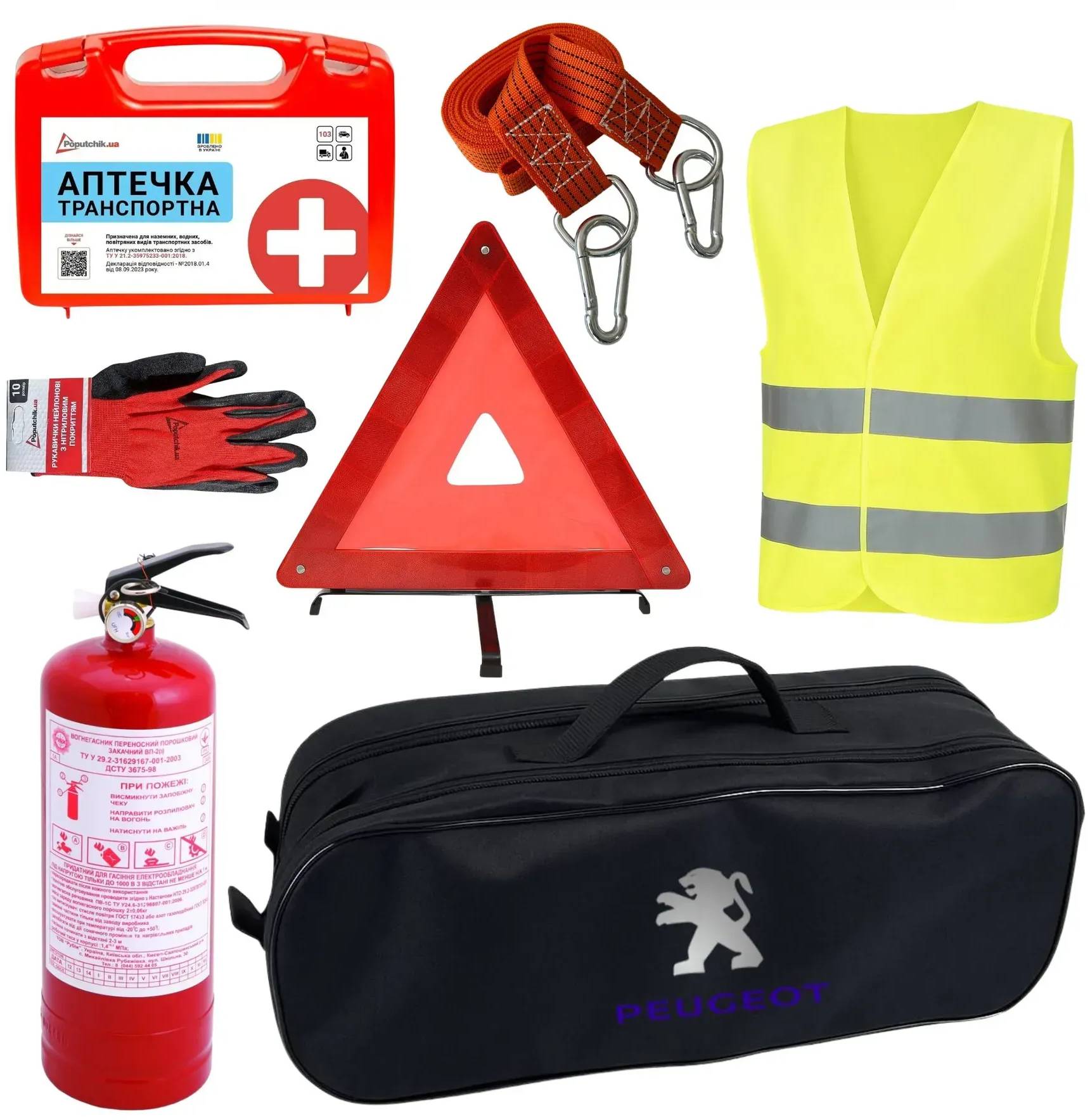 Набір для авто Poputchik Peugeot кросовер/мінівен чорна (01-005-К)