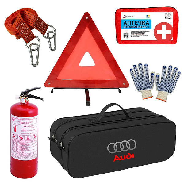 Фото - Набор для авто Poputchik Audi легковой черная 2 отдела (01-087-Л)