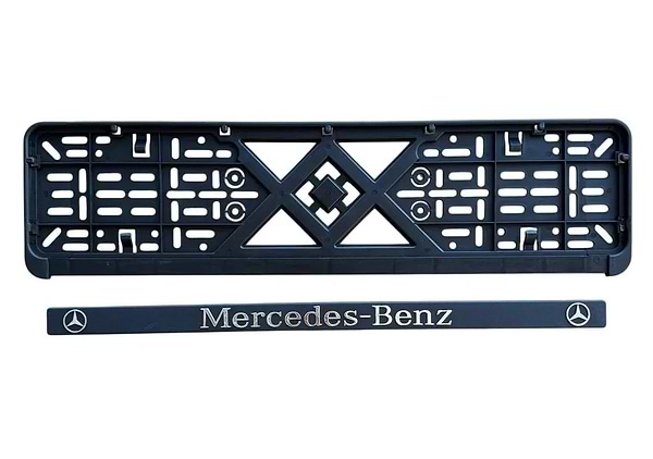 Фото - Рамка під номер Poputchik з об'ємними літерами Mercedes-Benz 2 шт. (24-011)