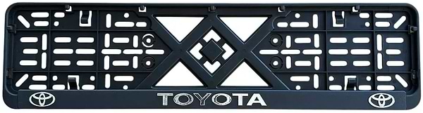 Фото - Рамка під номер Poputchik з об'ємними літерами Toyota 2 шт. (24-017)