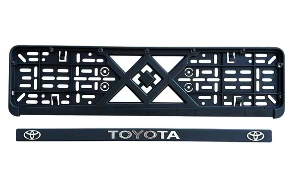Фото - Рамка під номер Poputchik з об'ємними літерами Toyota 2 шт. (24-017)