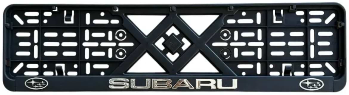 Рамка під номер Poputchik з об'ємними літерами Subaru 2 шт. (24-016)