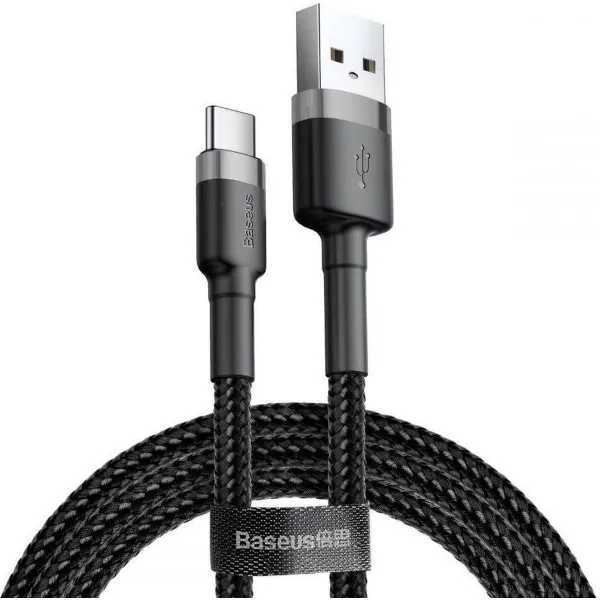 Купити Кабель синхронізації даних Baseus Cafule Cable USB For Type-C 3A 0.5m Gray/Black (CATKLF-AG1) - Фото 1 Кабель синхронізації даних Baseus Cafule Cable USB For Type-C 3A 0.5m Gray/Black (CATKLF-AG1) - Фото 1