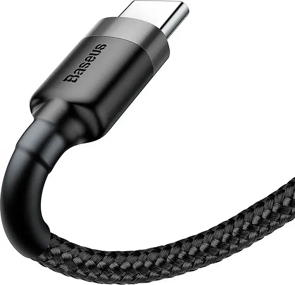 Фото - Кабель синхронізації даних Baseus Cafule USB Type-C 1m Black/Grey (CATKLF-BG1)