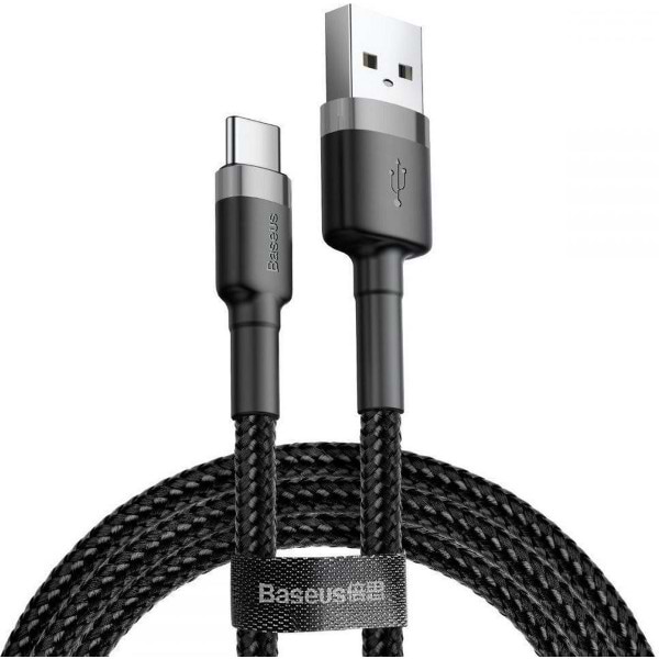 Фото - Кабель синхронізації даних Baseus Cafule Cable USB For Type-C 2A 2m Gray/Black (CATKLF-CG1) Фото - Кабель синхронізації даних Baseus Cafule Cable USB For Type-C 2A 2m Gray/Black (CATKLF-CG1)