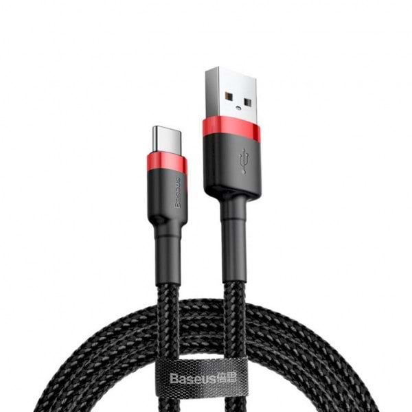 Купити Кабель синхронізації даних Baseus Cafule Cable USB For Type-C 2A 3m Red/Black (CATKLF-U91) - Фото 1 Кабель синхронізації даних Baseus Cafule Cable USB For Type-C 2A 3m Red/Black (CATKLF-U91) - Фото 1