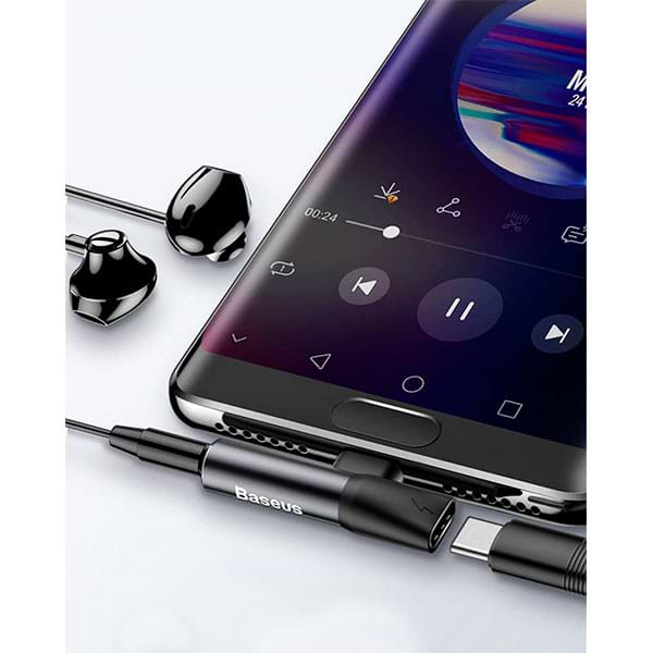 Фото - Переходник аудио Baseus L41 Type-C to Type-C + 3.5mm Black (CATL41-01)
