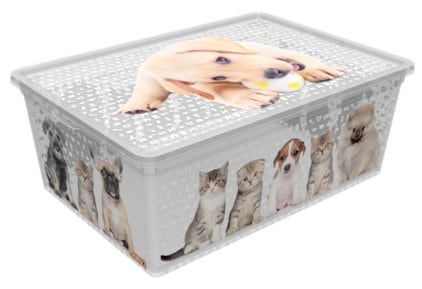 Короб для хранения Qutu Light Box с/к Cats and Dogs 25 л