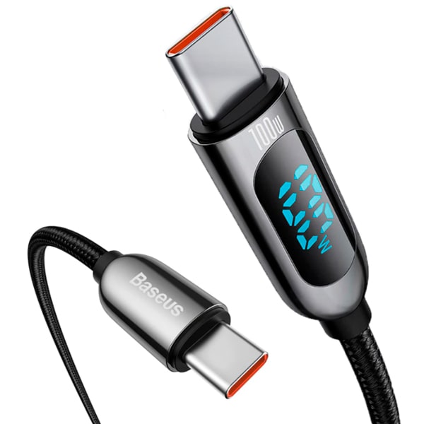 Фото - Переходник Baseus Display Fast Charging USB-C-USB-C 100W 2m Black (CATSK-C01)