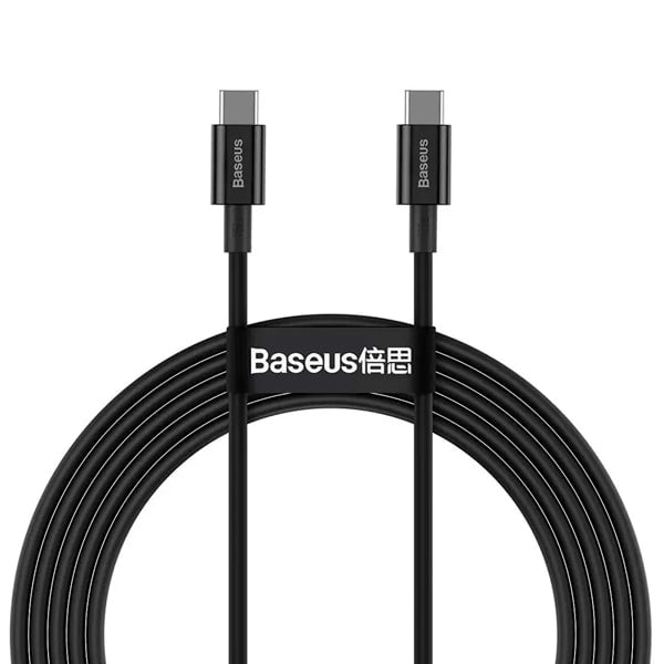 Перехідник Baseus Superior Fast Charging USB-C-USB-C 2m Black (CATYS-C01)