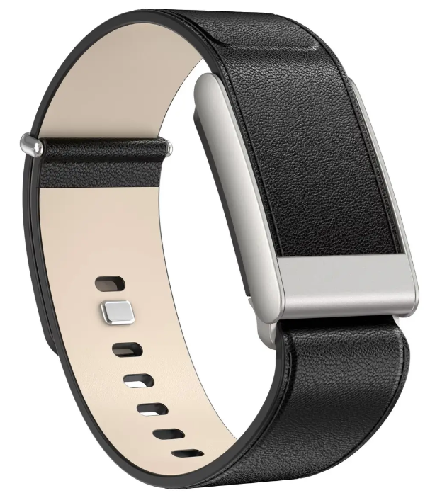 Ремешок для фитнес-браслета Armorstandart Leather Loop for Whoop 5.0 Black with Siver (ARM93092)