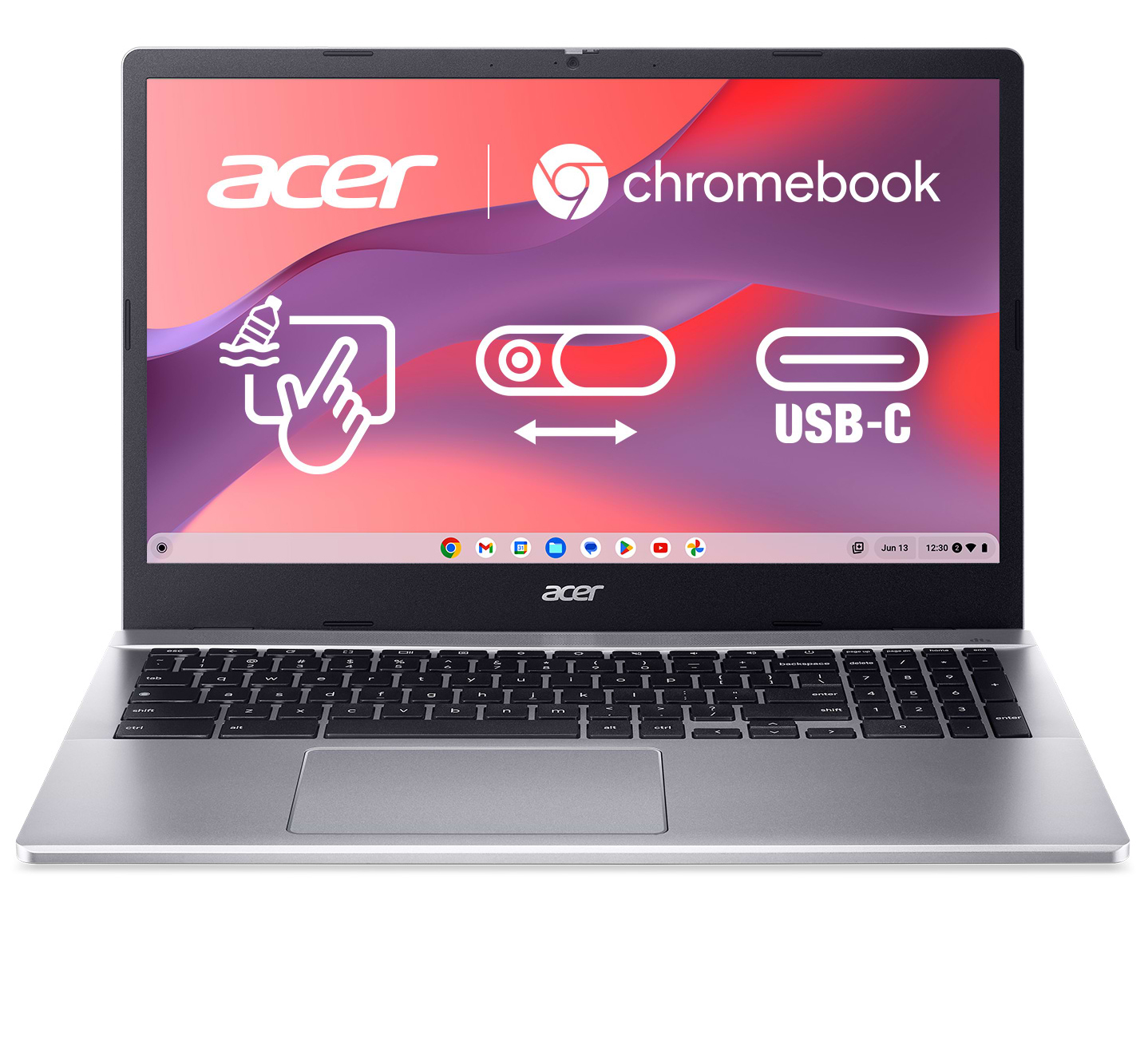 Ноутбук Acer Chromebook CB315-5H (NX.KPPEU.001) Silver - Фото 1