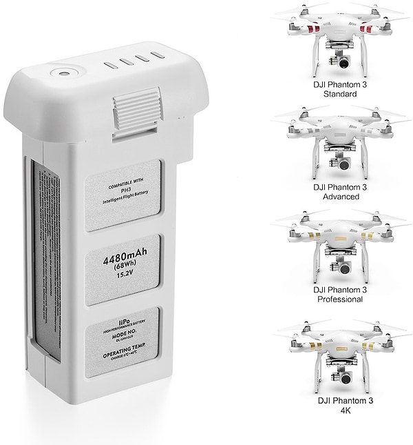 Фото - Аккумулятор для квадрокоптера PowerPlant DJI Phantom 3 4480mAh (CB970285)