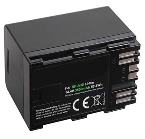 Аккумулятор для фотокамеры PowerPlant Canon BP-A30 3350mAh (CB970407)