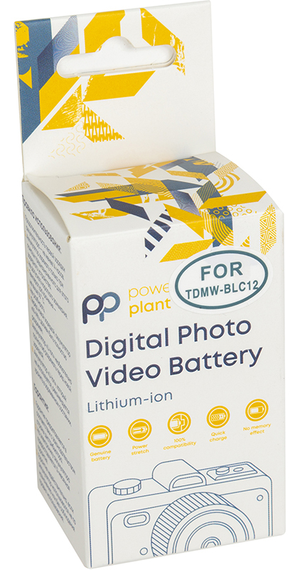 Фото - Акумулятор для фотокамери PowerPlant Panasonic TDMW-BLC12 1900mAh + кабель Type-C (CB971282)
