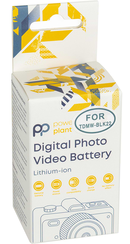 Фото - Акумулятор для фотокамери PowerPlant Panasonic TDMW-BLK22 2400mAh з+ кабель Type-C (CB971299)
