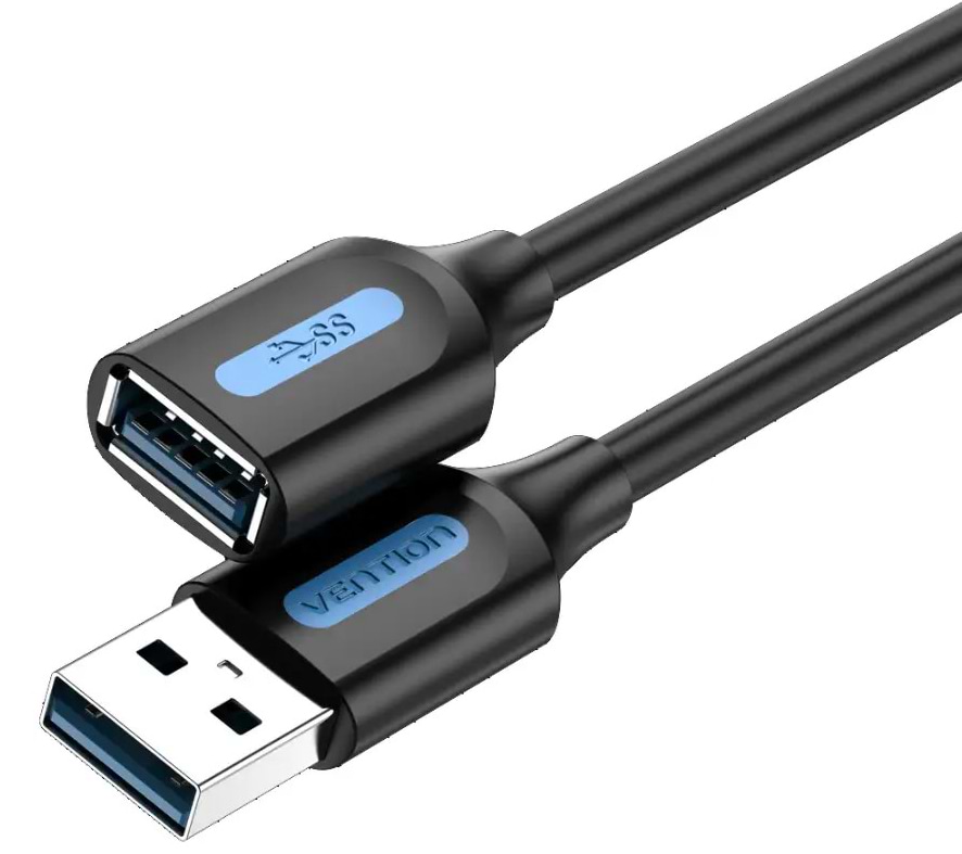 Кабель USB type A - USB type A Vention USB - USB (M/F) 0.5 м Black (CBHBD)