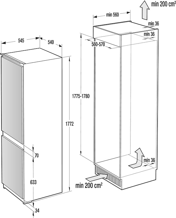 Фото - Холодильник вбудований Gorenje NRKI418EE1