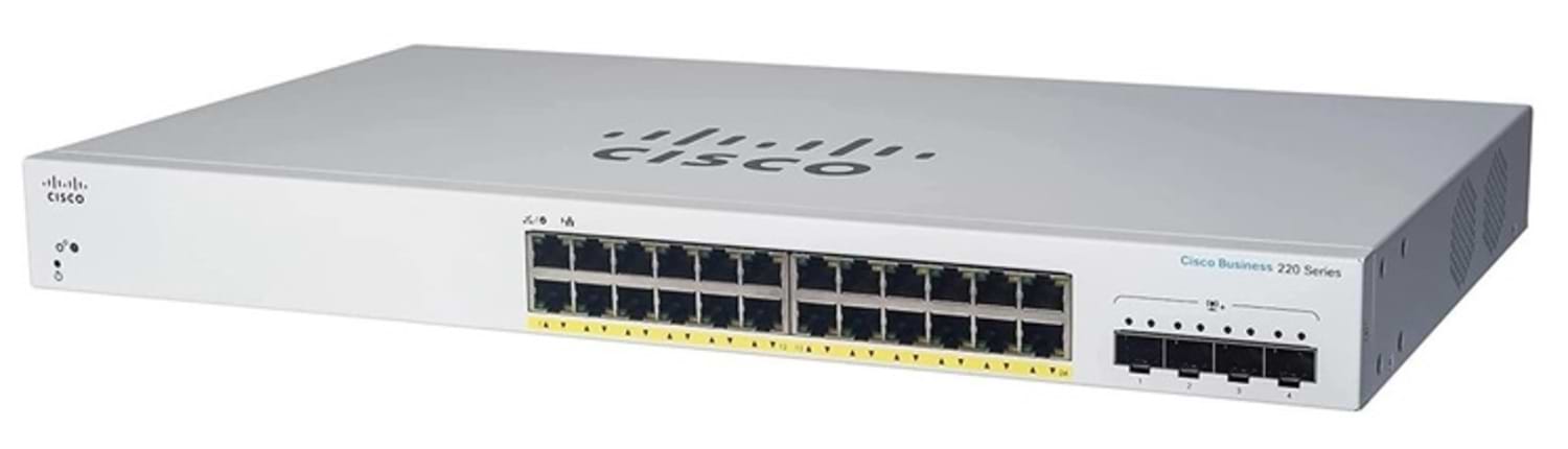 Коммутатор локальної мережі (Switch) Cisco CBS220-24P-4G-EU